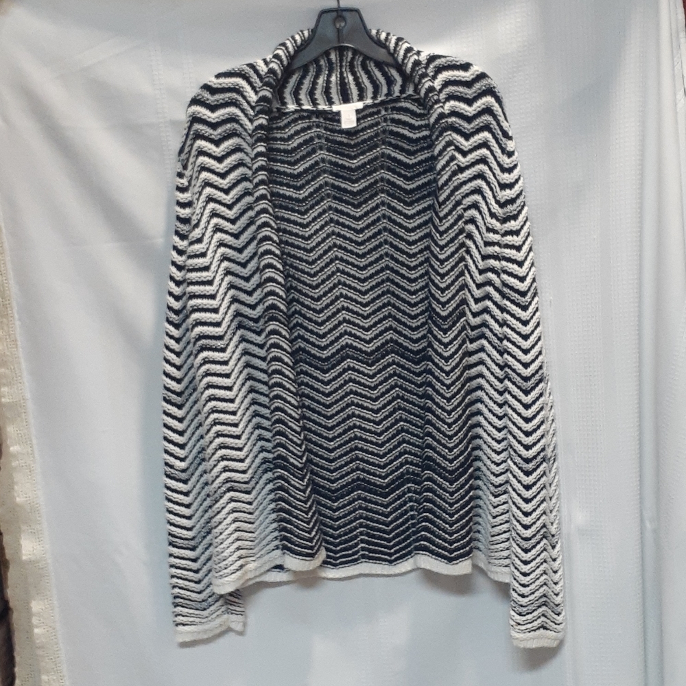 Chico's Black&White Sweater Size 1